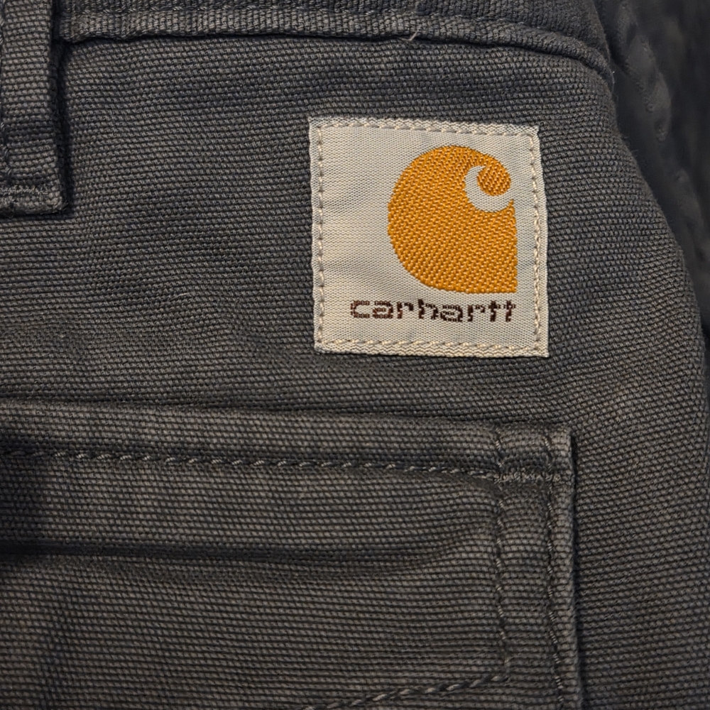 Men's Carhartt Blue Relaxed Fit Rugged Flex Cargo Shorts. Size 33 - Picture 3 of 6
